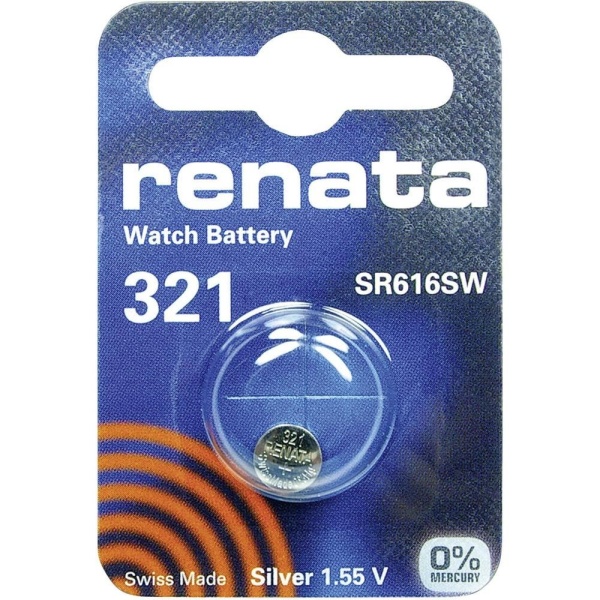 1 x Renata SR65 / SR616SW / 321 1.55V Silver Oxide Battery