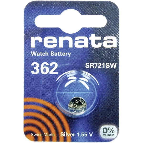 1 x Renata SR58 / SR721 / 362 1.55V Silver Oxide Battery