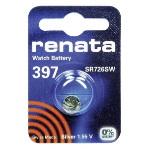 1 x Renata SR59 / SR726SW / 397 1.55V Silver Oxide Battery
