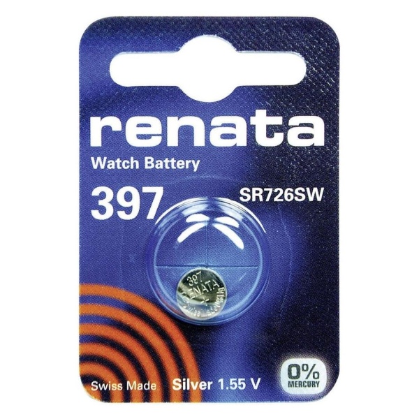 1 x Renata SR59 / SR726SW / 397 1.55V Silver Oxide Battery