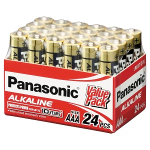 24 x Panasonic Alkaline 1.5V AAA Batteries