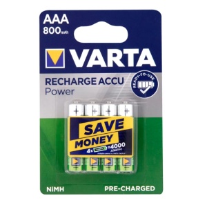 4 x Varta NiMH AAA Rechargeable Batteries
