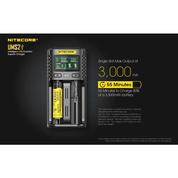 Nitecore UMS2 Intelligent 2 Bay Charger - Image 13