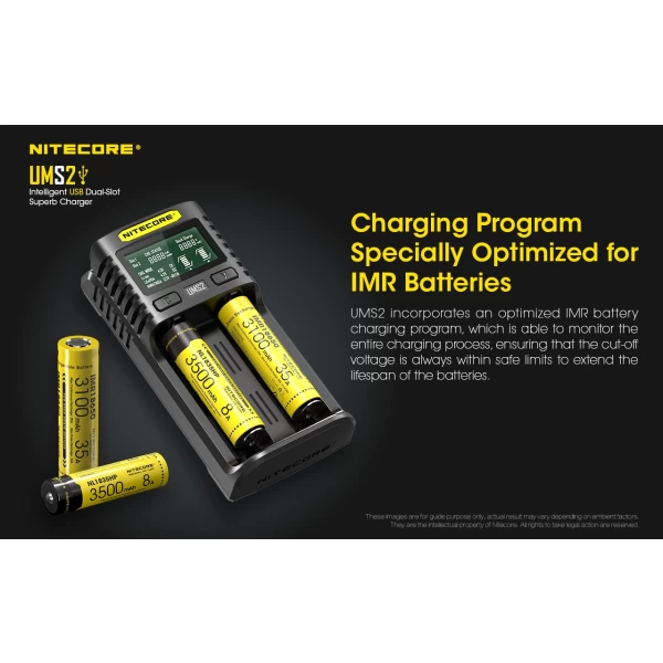 Nitecore UMS2 Intelligent 2 Bay Charger - Image 15