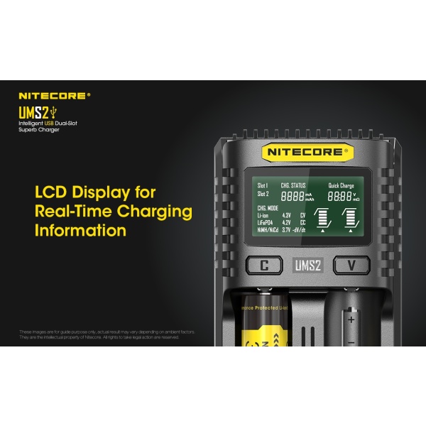 Nitecore UMS2 Intelligent 2 Bay Charger - Image 16