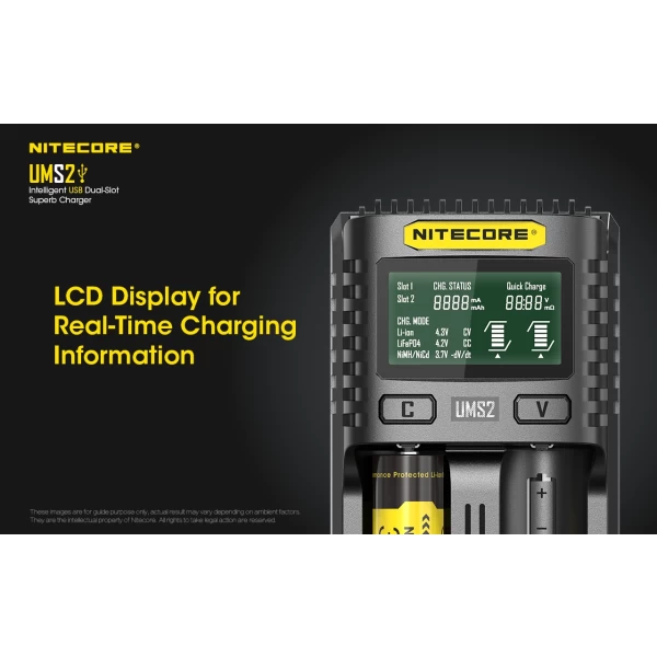 Nitecore UMS2 Intelligent 2 Bay Charger - Image 16