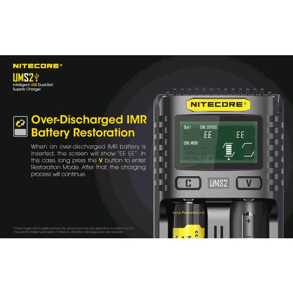 Nitecore UMS2 Intelligent 2 Bay Charger - Image 19