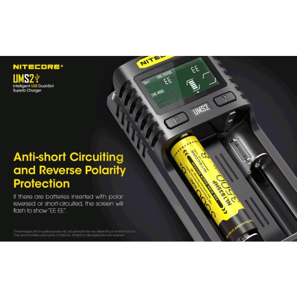Nitecore UMS2 Intelligent 2 Bay Charger - Image 5