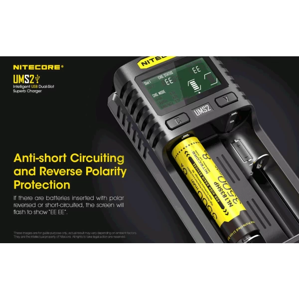 Nitecore UMS2 Intelligent 2 Bay Charger - Image 5