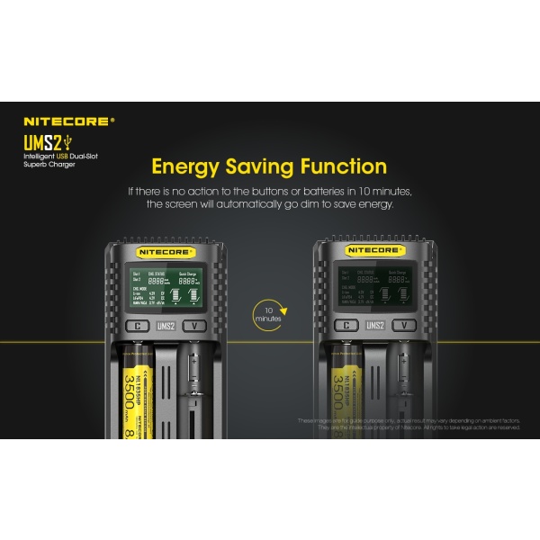 Nitecore UMS2 Intelligent 2 Bay Charger - Image 6