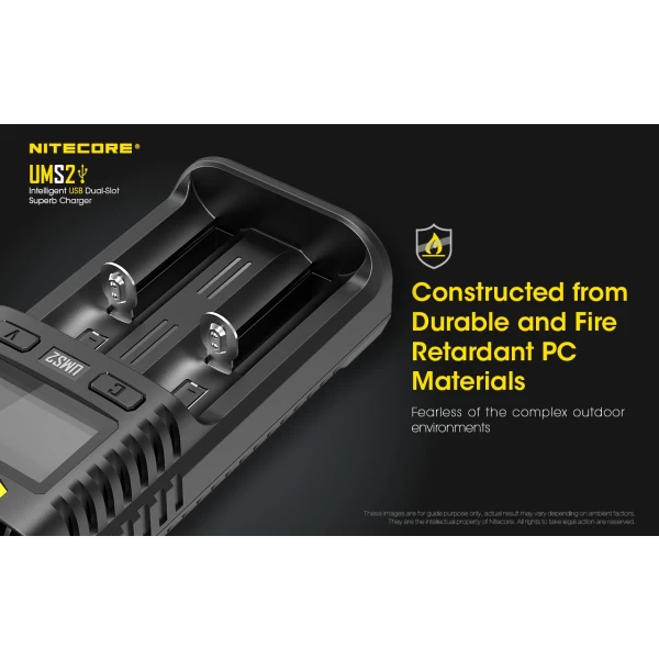 Nitecore UMS2 Intelligent 2 Bay Charger - Image 7