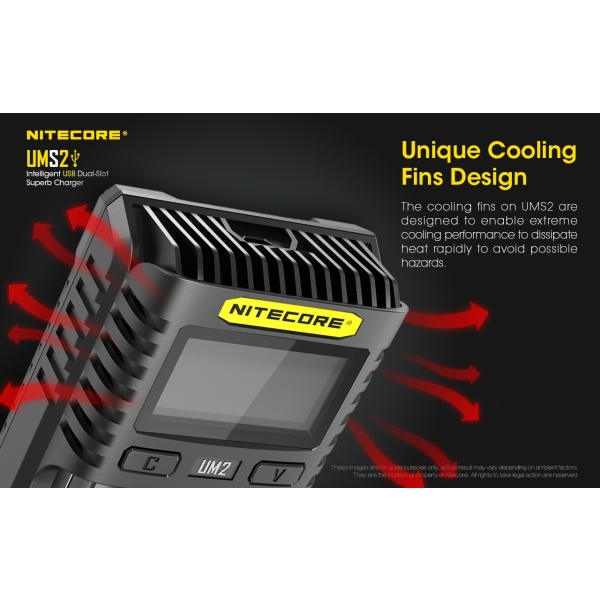 Nitecore UMS2 Intelligent 2 Bay Charger - Image 9
