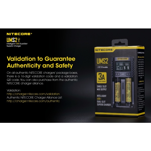 Nitecore UMS2 Intelligent 2 Bay Charger - Image 10