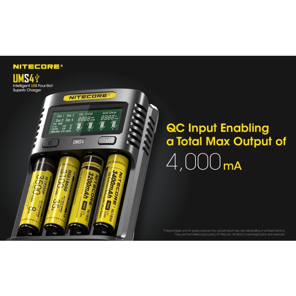 Nitecore UMS4 Intelligent 4 Bay Charger - Image 8