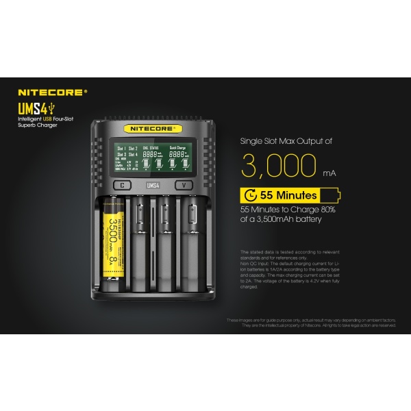Nitecore UMS4 Intelligent 4 Bay Charger - Image 6