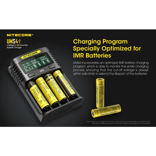 Nitecore UMS4 Intelligent 4 Bay Charger - Image 9