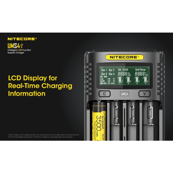 Nitecore UMS4 Intelligent 4 Bay Charger - Image 10