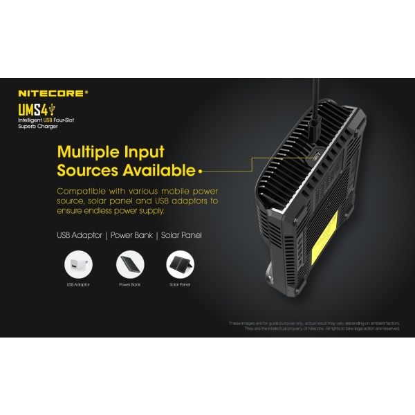Nitecore UMS4 Intelligent 4 Bay Charger - Image 11