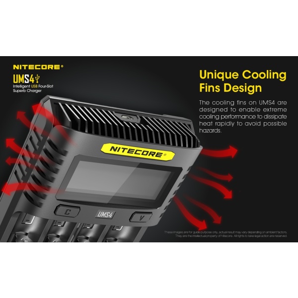 Nitecore UMS4 Intelligent 4 Bay Charger - Image 3