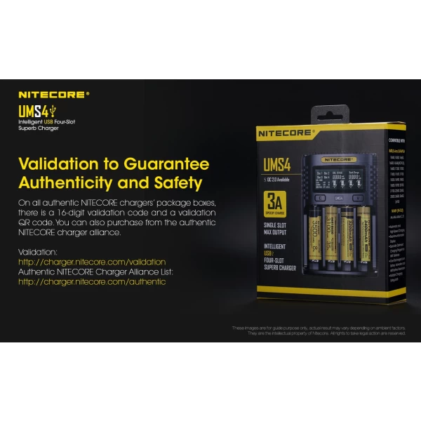 Nitecore UMS4 Intelligent 4 Bay Charger - Image 4