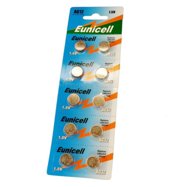 50 x Eunicell AG12 / LR43 1.5V Alkaline Batteries - Image 2