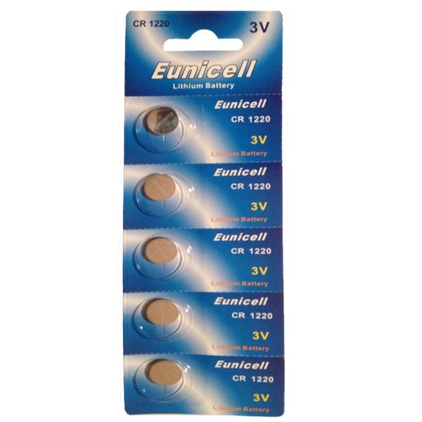 100 x Eunicell CR1220 3V Lithium Batteries