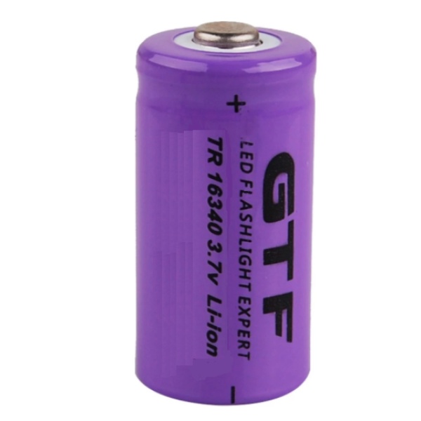 1 x CR123A / RCR123A / 16340 Rechargeable 3.7V Lithium Battery