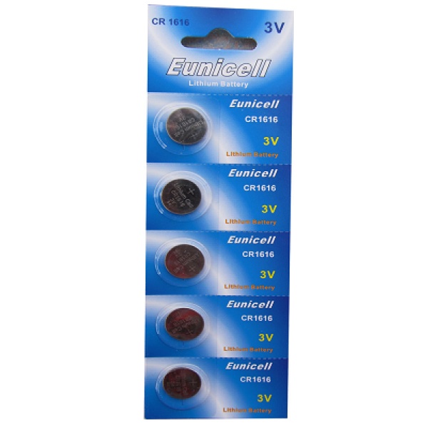 5 x Eunicell CR1616 3V Lithium Batteries
