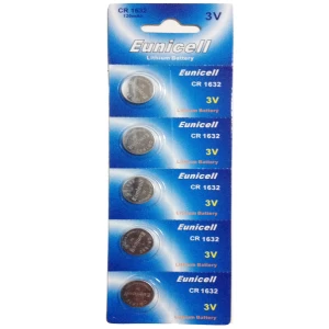 5 x Eunicell CR1632 3V Lithium Batteries