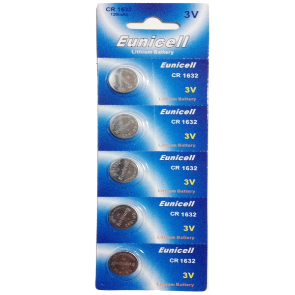 5 x Eunicell CR1632 3V Lithium Batteries