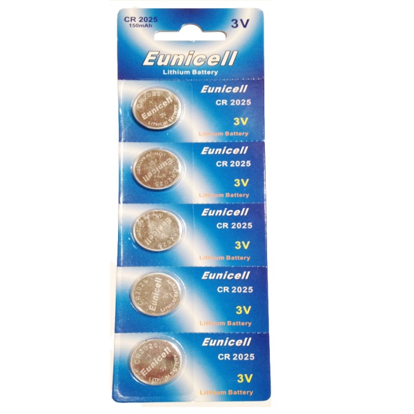 5 x Eunicell CR2025 3V Lithium Batteries