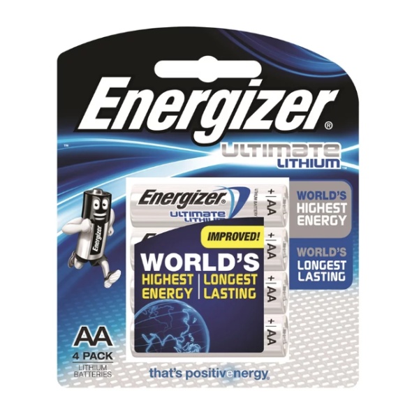 Energizer Lithium AA Batteries 4 Pack