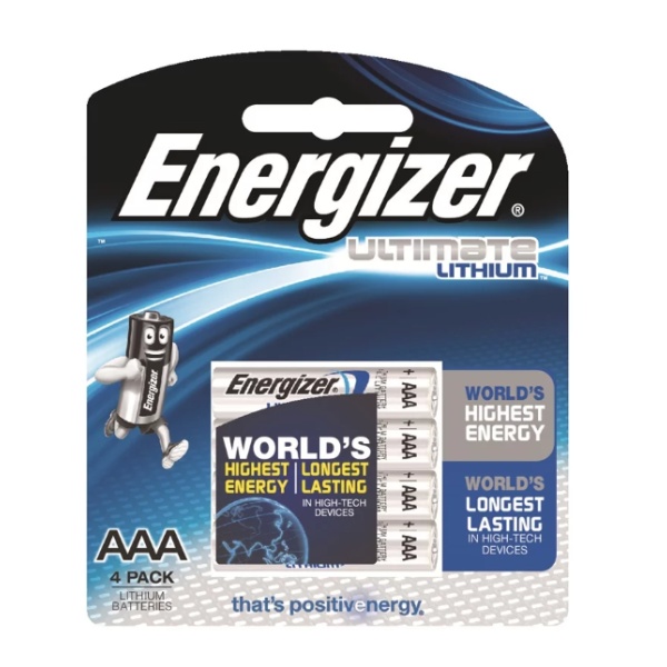 Energizer Lithium AAA Batteries 4 Pack