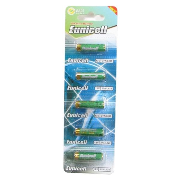 5 x Eunicell A27 / 8LR732 12V Alkaline Batteries