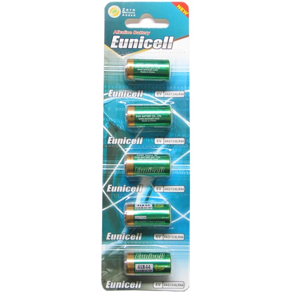 5 x Eunicell 4LR44 / A544 6V Alkaline Batteries