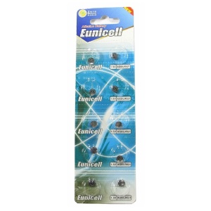 10 x Eunicell AG0 / LR63 1.5V Alkaline Batteries