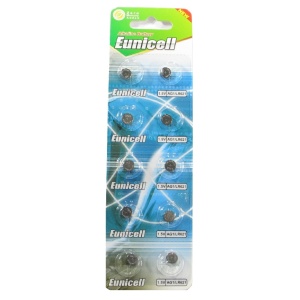 10 x Eunicell AG1 / LR60 1.5V Alkaline Batteries