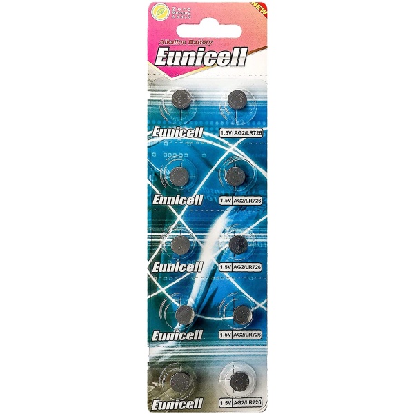 500 x Eunicell AG2 / LR59 1.5V Alkaline Batteries