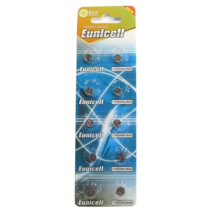 10 x Eunicell AG4 / LR66 1.5V Alkaline Batteries