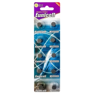10 x Eunicell AG5 / LR48 1.5V Alkaline Batteries