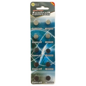 10 x Eunicell AG9 / LR45 1.5V Alkaline Batteries
