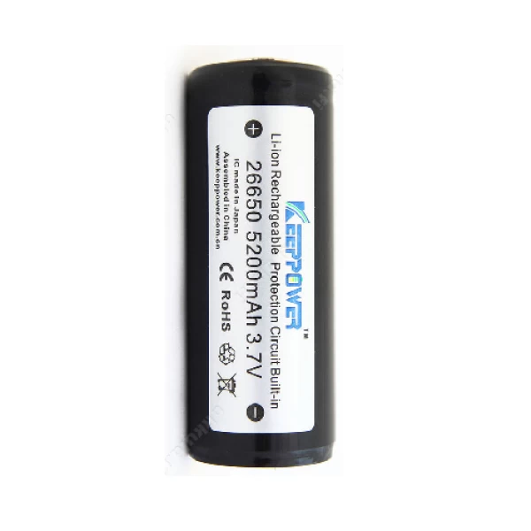 Keeppower 26650 5200mAh Protected Li-Ion Battery