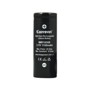 Keeppower 18500 3.7V 1100mAh Li-Ion Battery