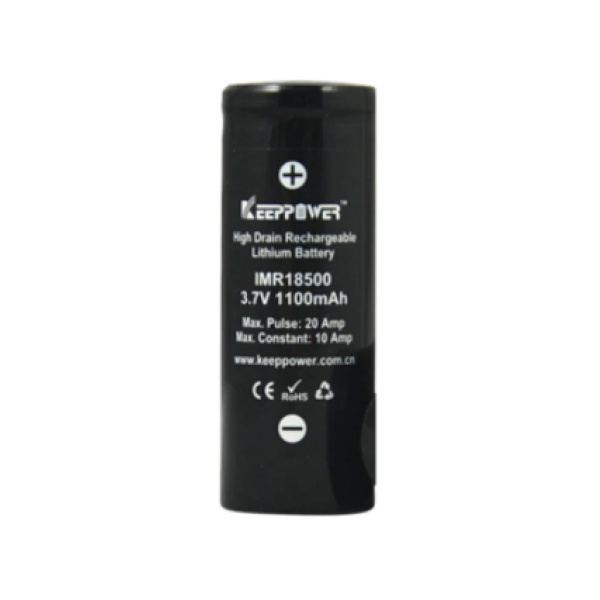 Keeppower 18500 3.7V 1100mAh Li-Ion Battery