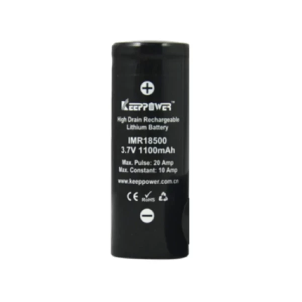 Keeppower 18500 3.7V 1100mAh Li-Ion Battery