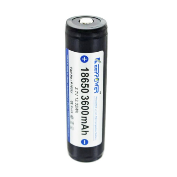 Keeppower 18650 3600mAh Protected Li-Ion Battery