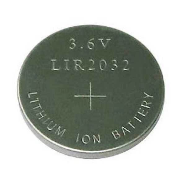 LIR2032 Rechargeable 3.6V Li-Ion Battery (Single)
