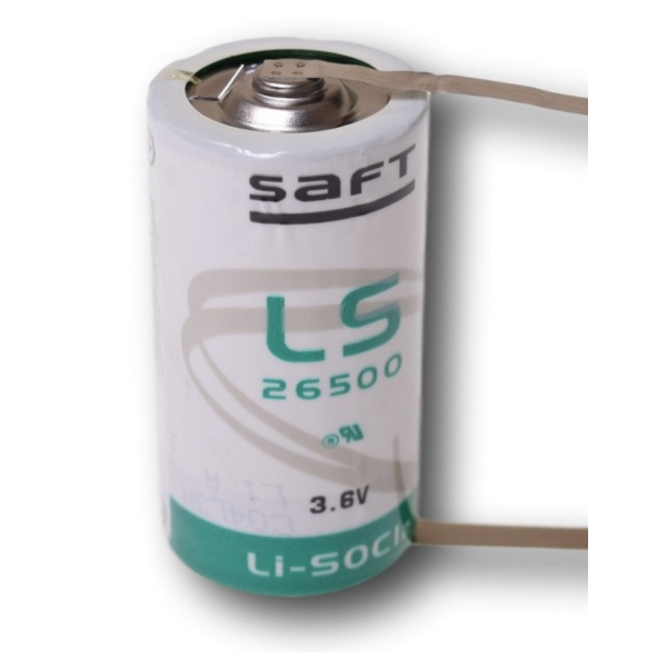 1 x Saft LS26500 CNR Tabs Lithium Battery