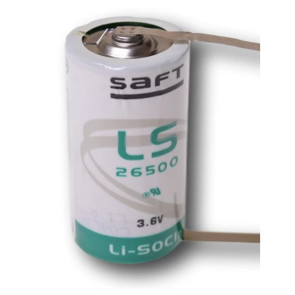 1 x Saft LS26500 CNR Tabs Lithium Battery