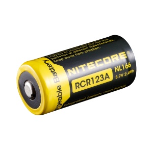 Nitecore RCR123A Rechargeable 650mAh 3.7V Protected NL166 Li-Ion Battery